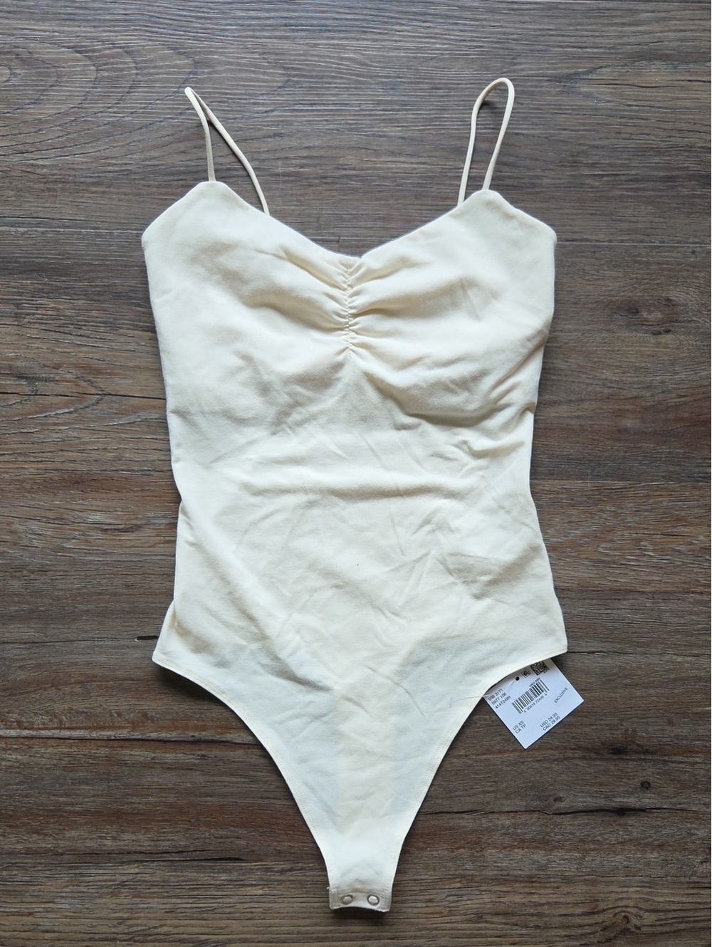 Nwt American Eagle Cream Bodysuit Spaghetti Straps Size Xs